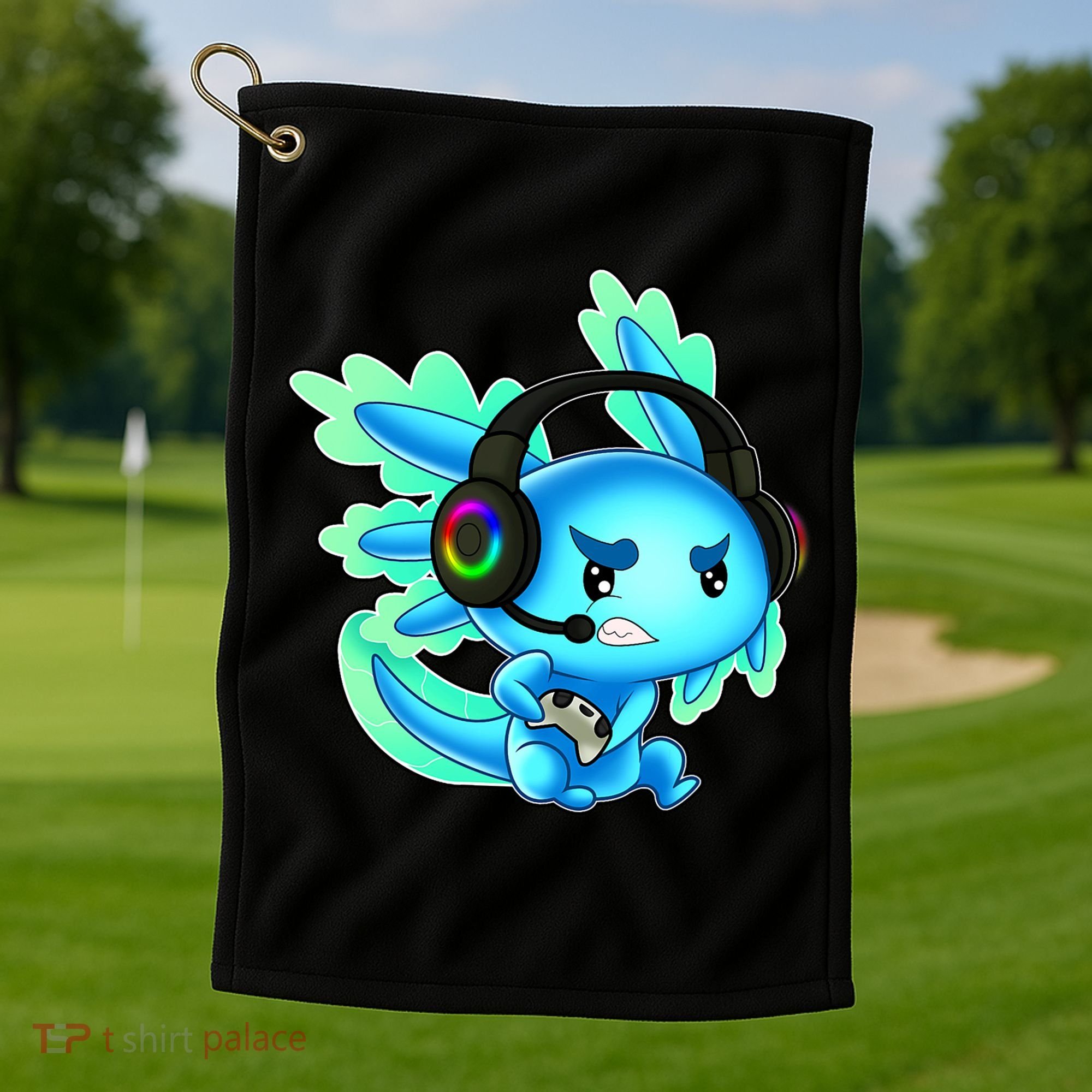 Gamesolotl Gaming Axolotl Clothing   Golf Towel