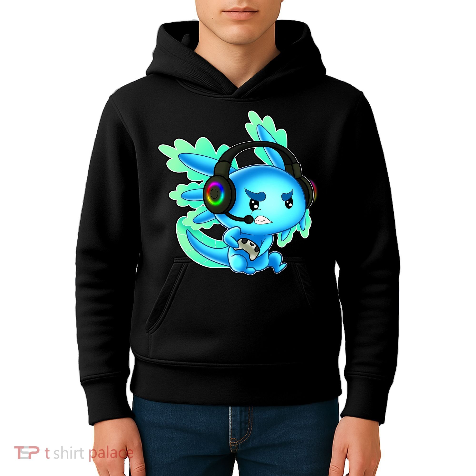 Gamesolotl Gaming Axolotl Clothing   Kids Hoodie