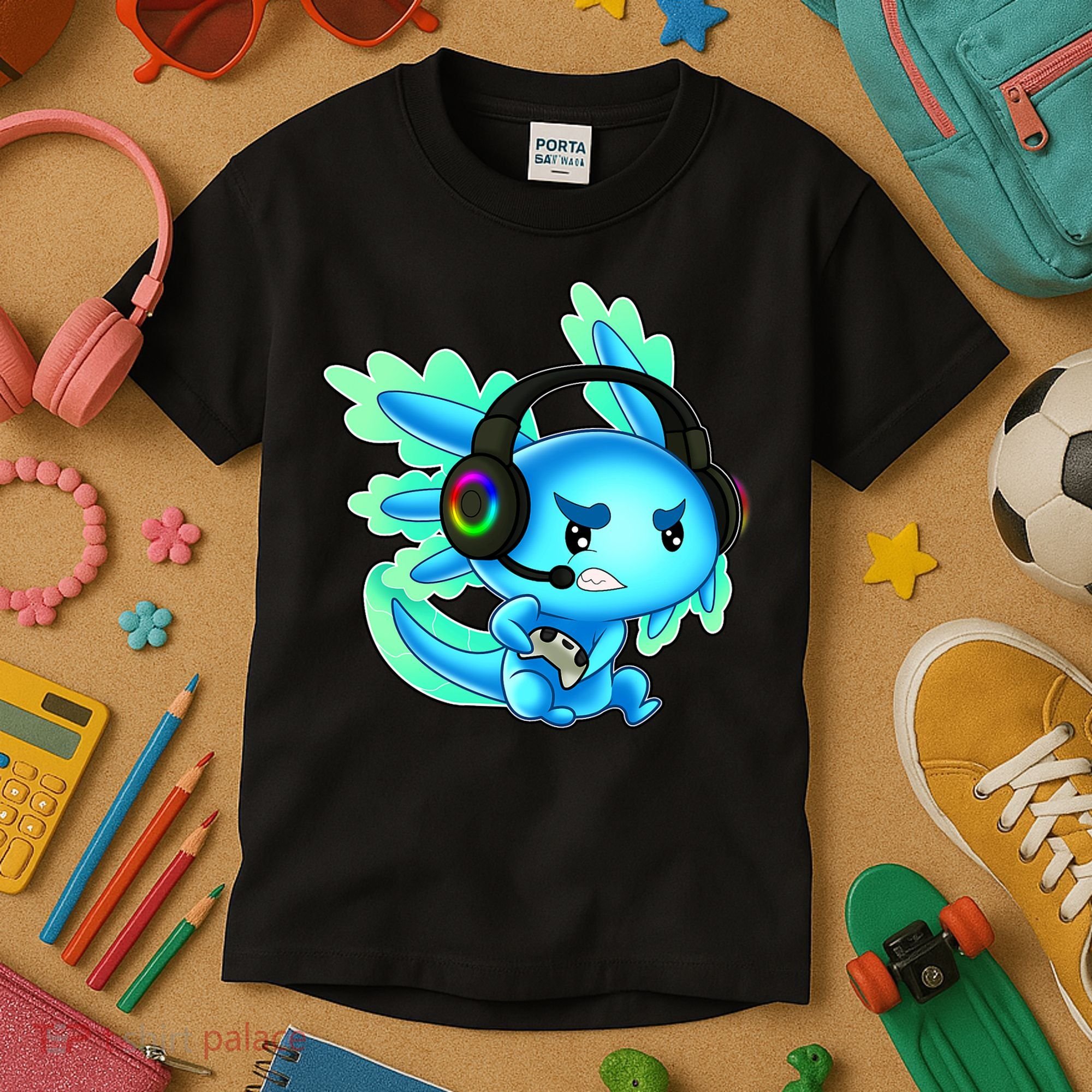 Gamesolotl Gaming Axolotl Clothing   Kids T-Shirt