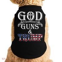 God Guns And Trump 2nd Amendment Doggie Tank thumb 0