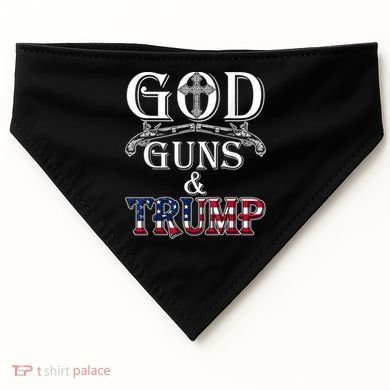 God Guns And Trump 2nd Amendment USA-Made Doggie Bandana