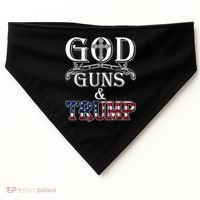God Guns And Trump 2nd Amendment USA-Made Doggie Bandana thumb 0