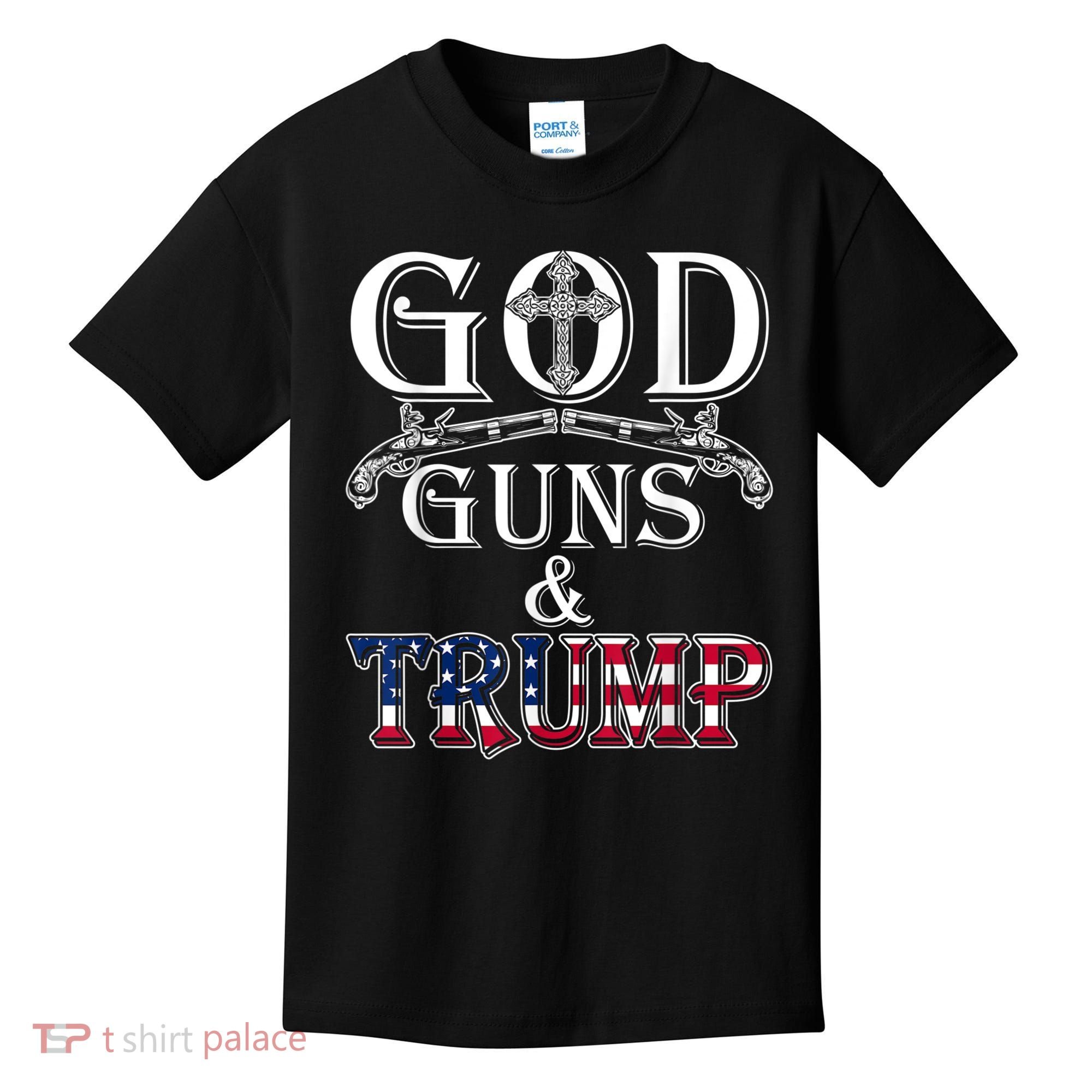 God Guns And Trump 2nd Amendment Kids T-Shirt