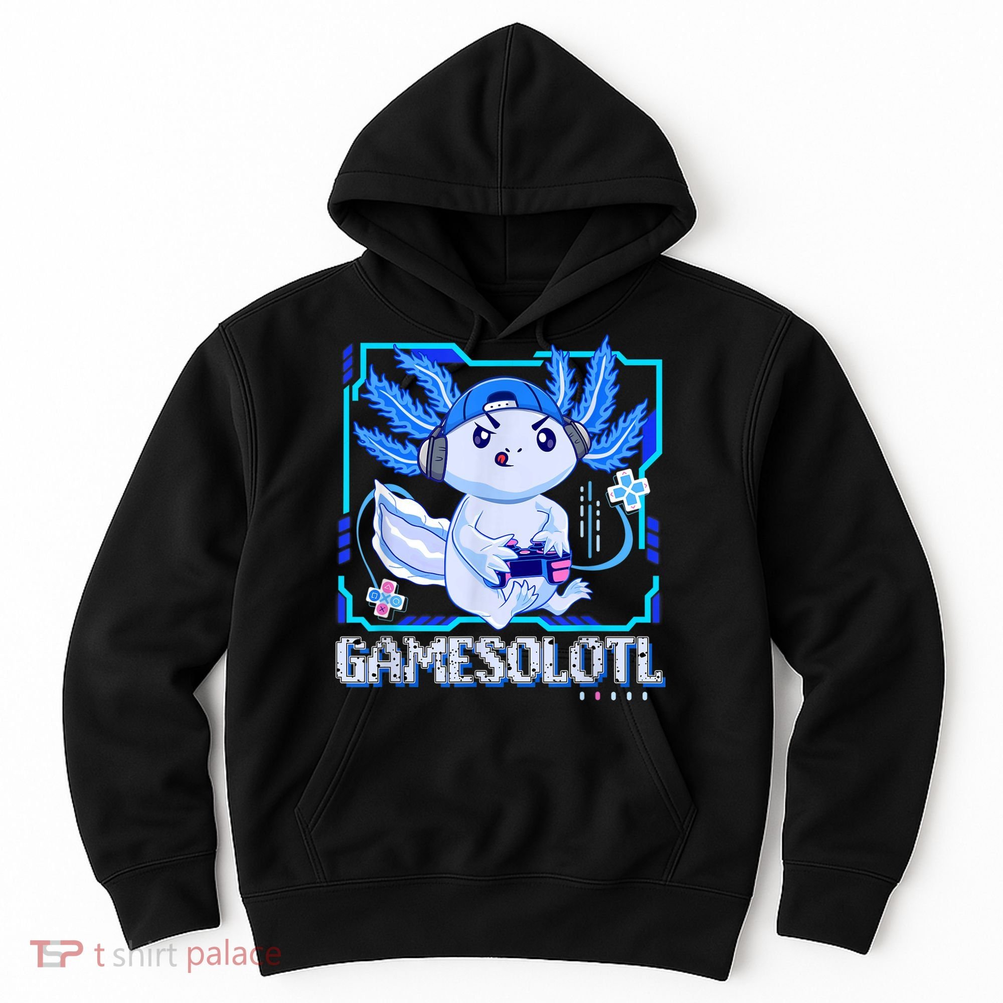 Gamesolotl Gamer Axolotl Boys Video Games Anime Lizard Hoodie