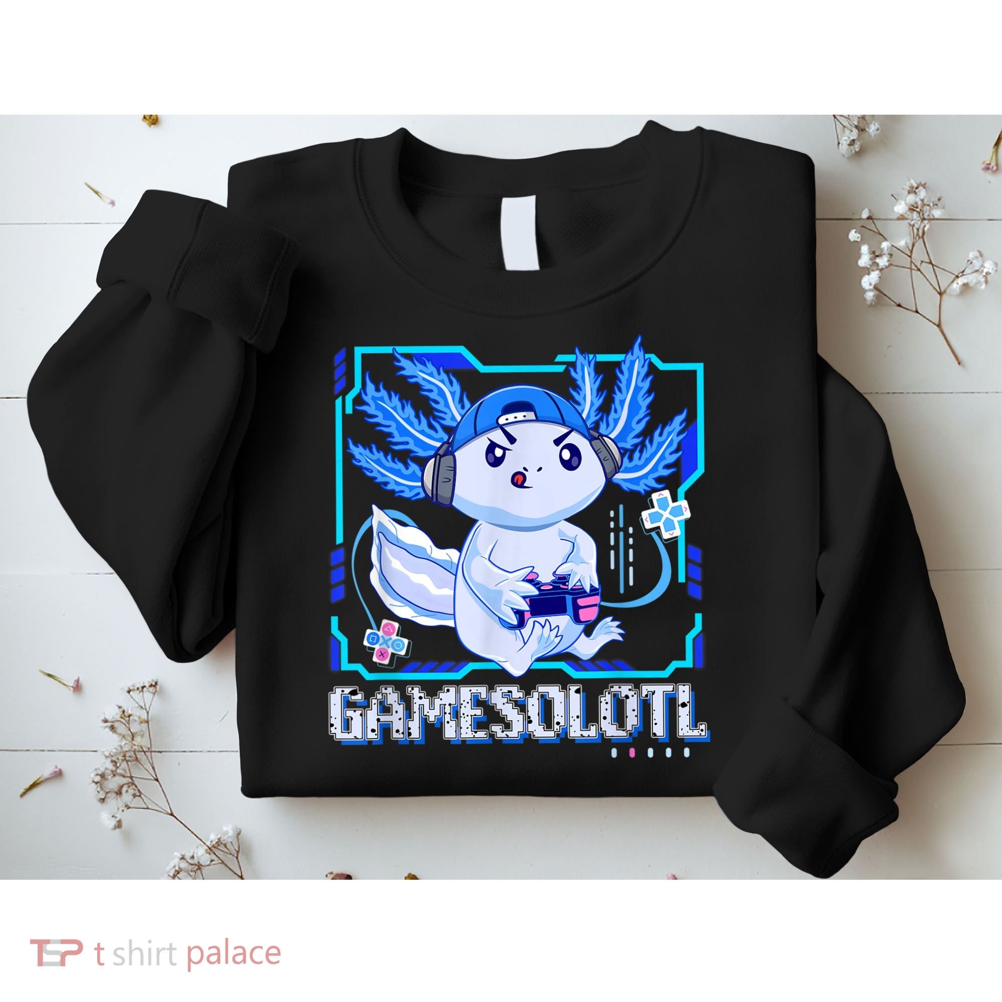 Gamesolotl Gamer Axolotl Boys Video Games Anime Lizard Sweatshirt