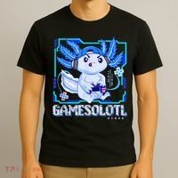 Gamesolotl Gamer Axolotl Boys Video Games Anime Lizard T-Shirt thumb 3