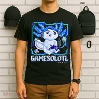 Gamesolotl Gamer Axolotl Boys Video Games Anime Lizard T-Shirt thumb 6