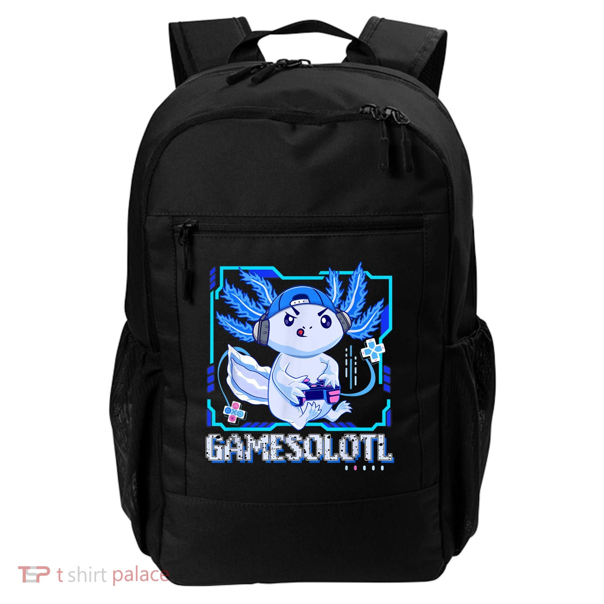 Gamesolotl Gamer Axolotl Boys Video Games Anime Lizard Backpack
