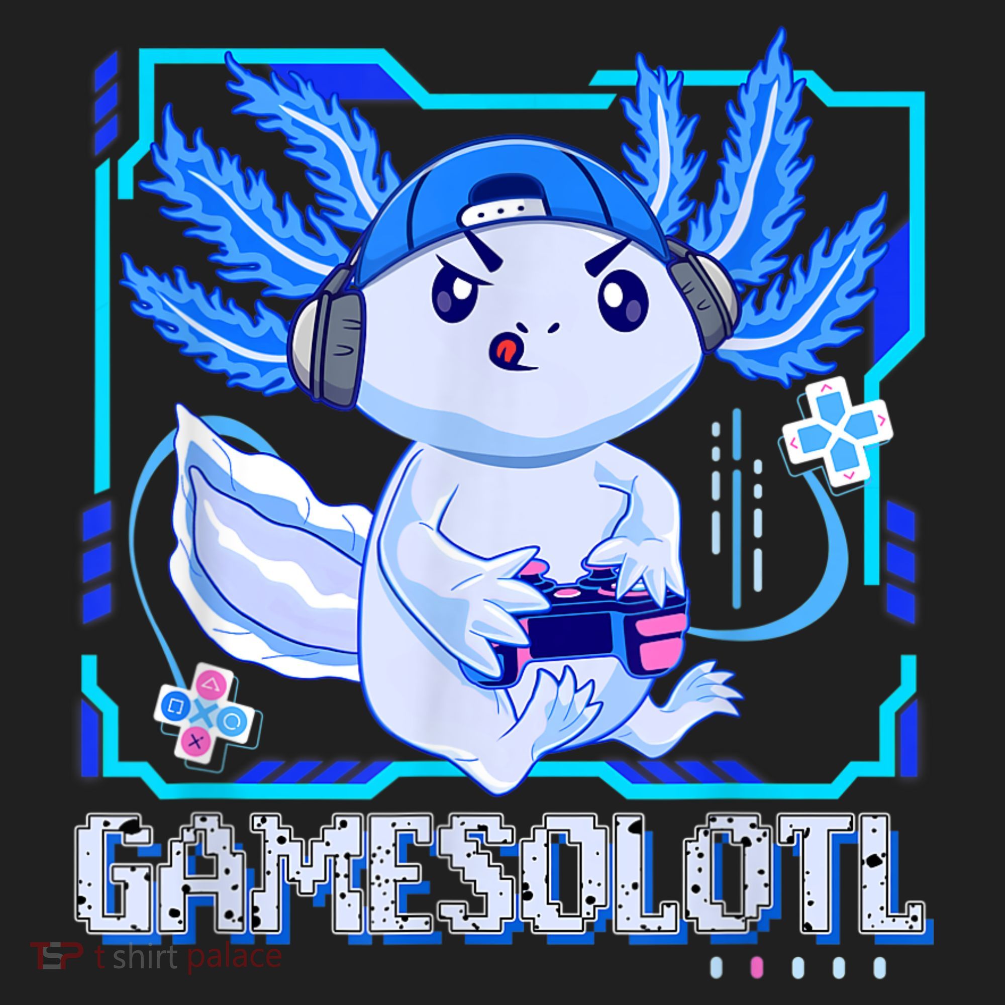 Gamesolotl Gamer Axolotl Boys Video Games Anime Lizard Hat