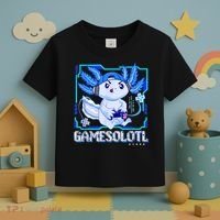 Gamesolotl Gamer Axolotl Boys Video Games Anime Lizard Toddler T-Shirt thumb 3