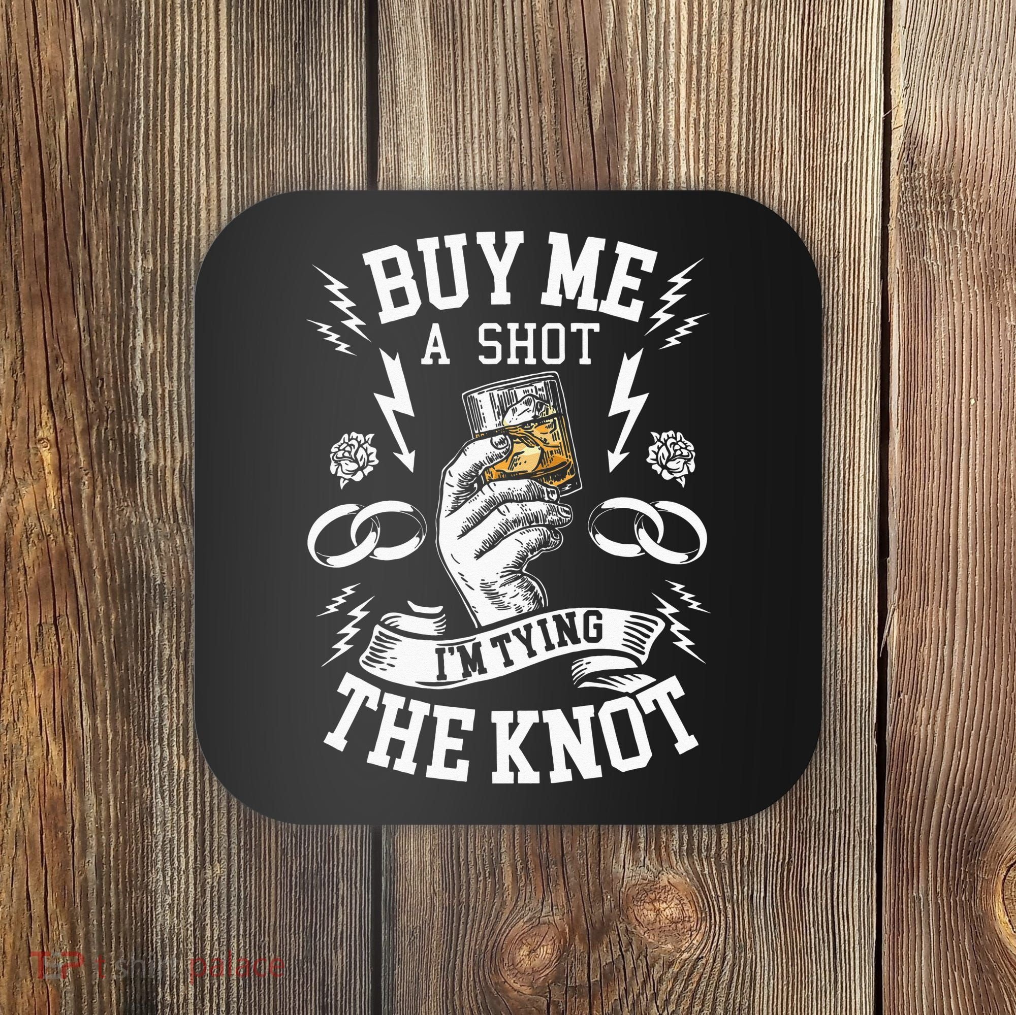 Groom Groomsmen Bachelor Party Funny Shot Drinking Coaster