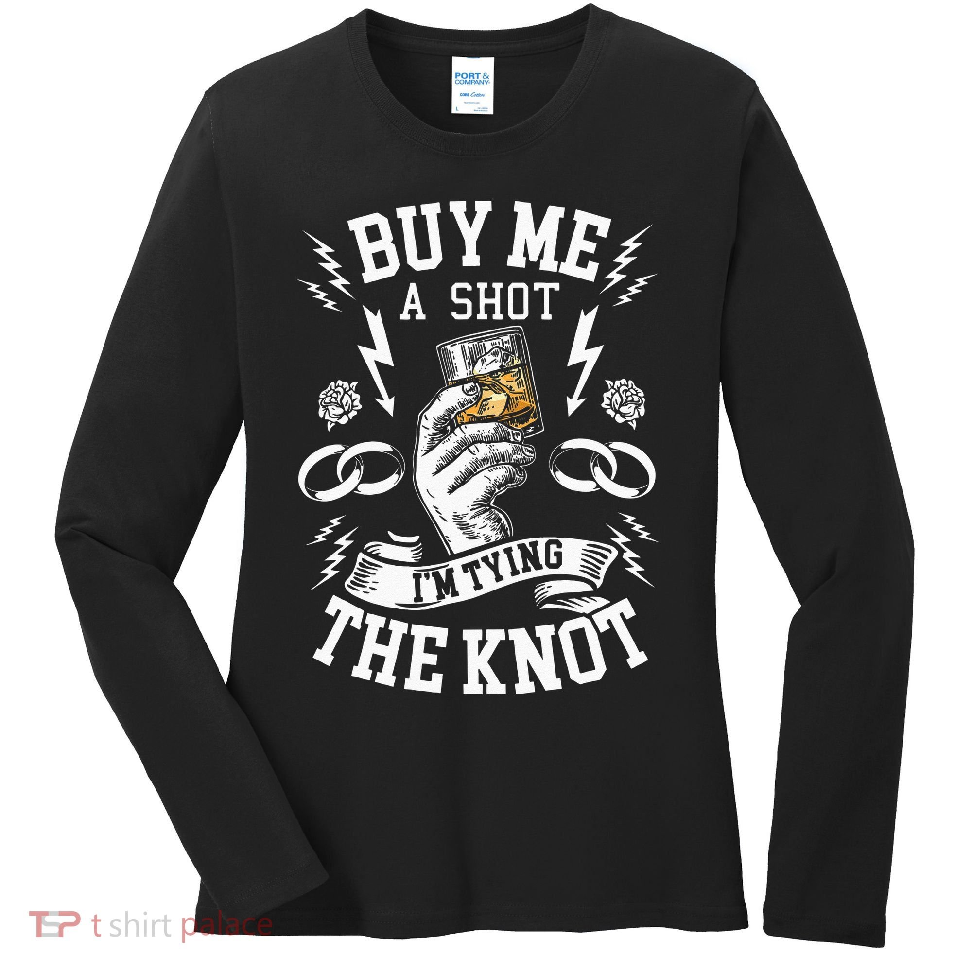 Groom Groomsmen Bachelor Party Funny Shot Drinking Women's Long Sleeve Shirt