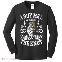 Groom Groomsmen Bachelor Party Funny Shot Drinking Kids Long Sleeve Shirt thumb 0