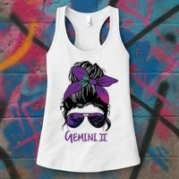 Gemini Girl Birthday Gemini Woman Zodiac Constellation Women's Tank Top thumb 3