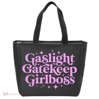 Gaslight GateKeep Boss Funny Meme Feminist Ironic Babe Tote Bag