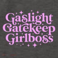Gaslight GateKeep Boss Funny Meme Feminist Ironic Babe Vector Backpack thumb 2