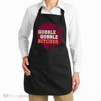 Gobble Gobble Bitches Thanksgiving Turkey Virginia Tech Hokies VT Apron thumb 2