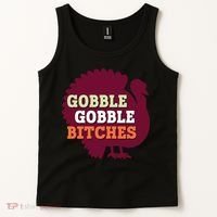 Gobble Gobble Bitches Thanksgiving Turkey Virginia Tech Hokies VT Tank Top thumb 2