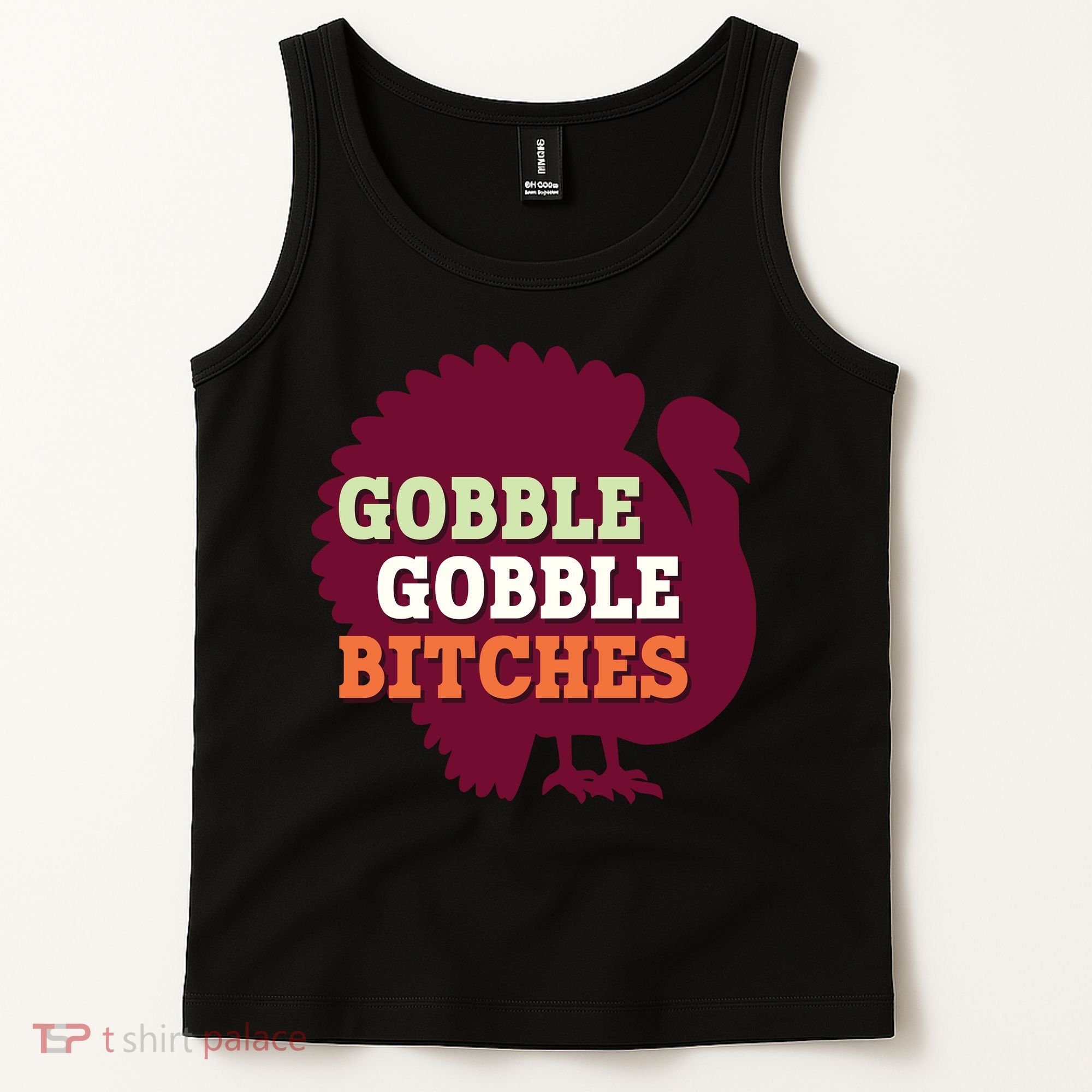 Gobble Gobble Bitches Thanksgiving Turkey Virginia Tech Hokies VT Tank Top
