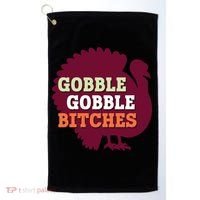 Gobble Gobble Bitches Thanksgiving Turkey Virginia Tech Hokies VT Golf Towel thumb 0