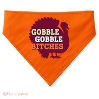 Gobble Gobble Bitches Thanksgiving Turkey Virginia Tech Hokies VT USA-Made Doggie Bandana thumb 0