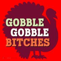 Gobble Gobble Bitches Thanksgiving Turkey Virginia Tech Hokies VT Santa Hat thumb 1