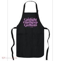 Gaslight Gatekeep Boss Funny Meme Feminist Ironic Babe Apron thumb 0