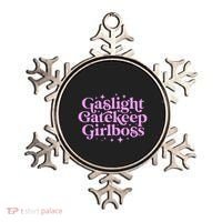 Gaslight Gatekeep Boss Funny Meme Feminist Ironic Babe Ornament thumb 0