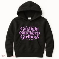 Gaslight Gatekeep Boss Funny Meme Feminist Ironic Babe Kids Hoodie thumb 0