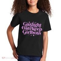 Gaslight Gatekeep Boss Funny Meme Feminist Ironic Babe Kids T-Shirt thumb 2