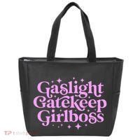 Gaslight Gatekeep Boss Funny Meme Feminist Ironic Babe Tote Bag thumb 0
