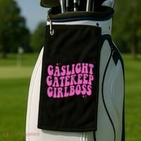 Gaslight Gatekeep Boss Gift Golf Towel thumb 2