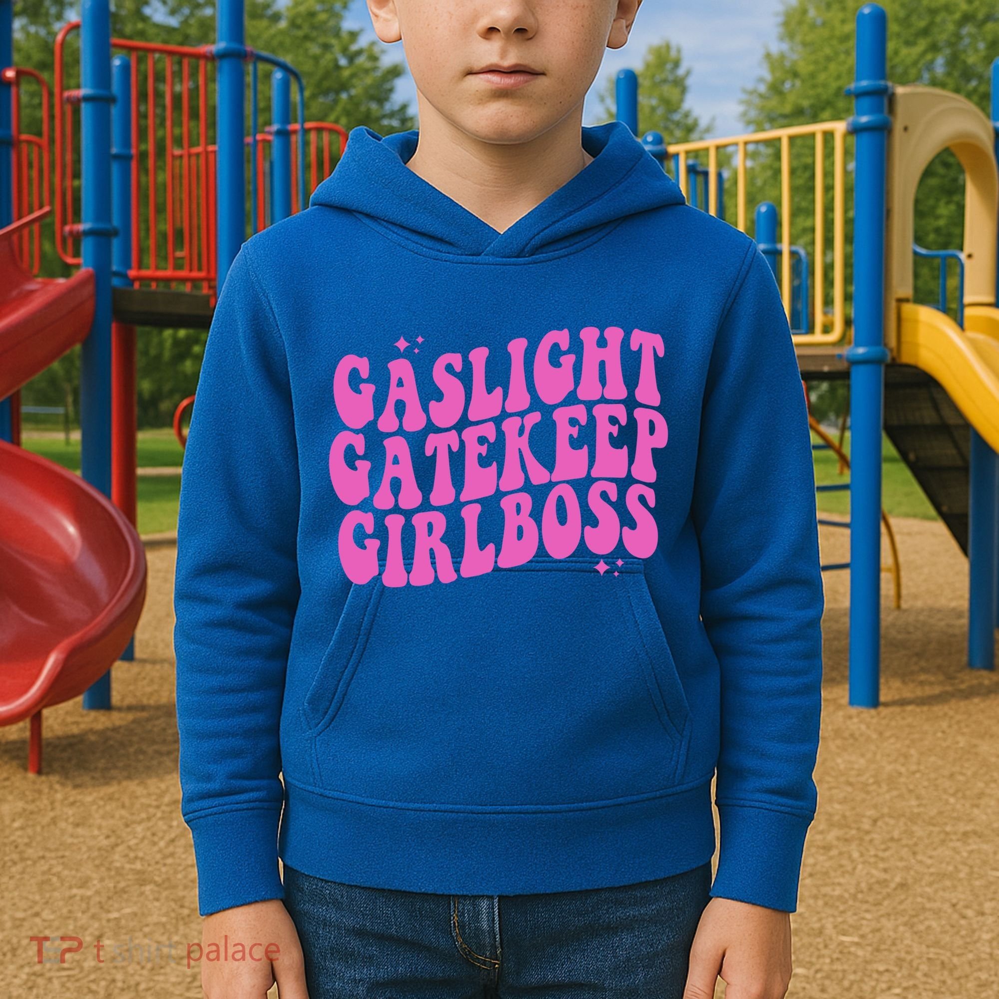 Gaslight Gatekeep Boss Gift Kids Hoodie