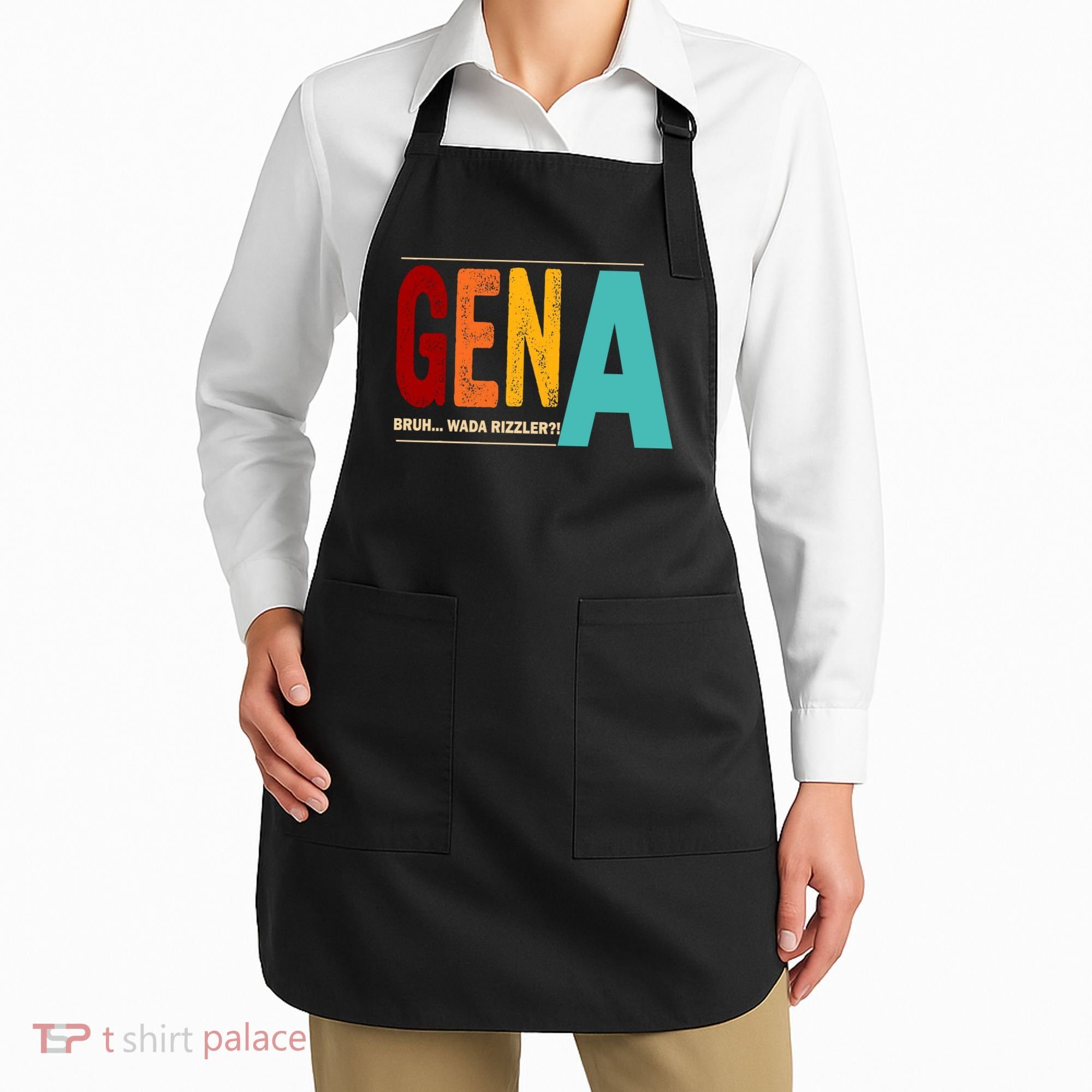 Gena Gen Bruh Wada Rizzler Apron