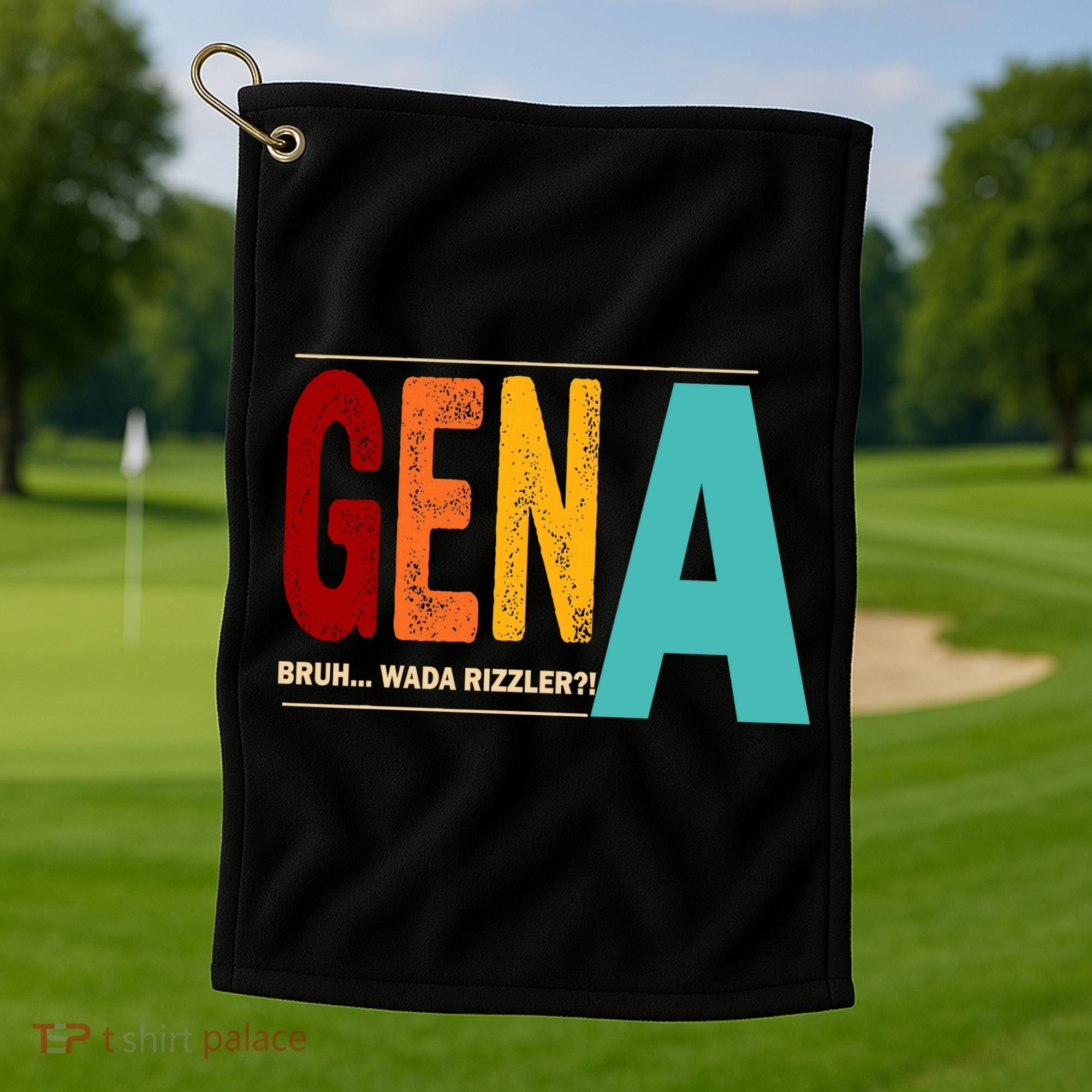 Gena Gen Bruh Wada Rizzler Golf Towel
