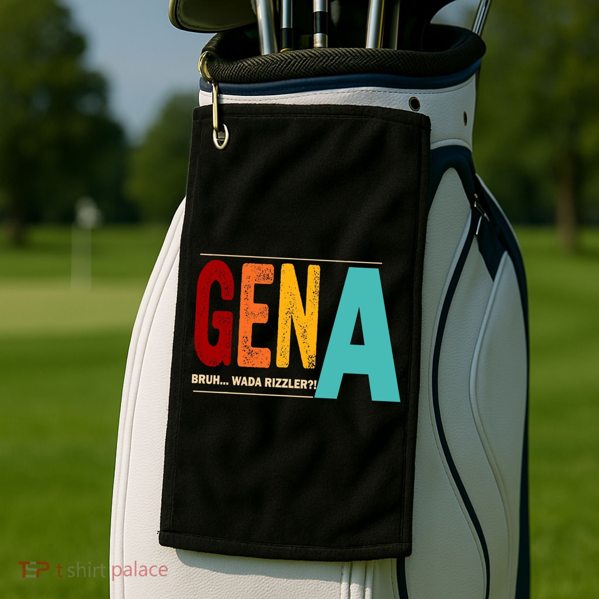 Gena Gen Bruh Wada Rizzler Golf Towel