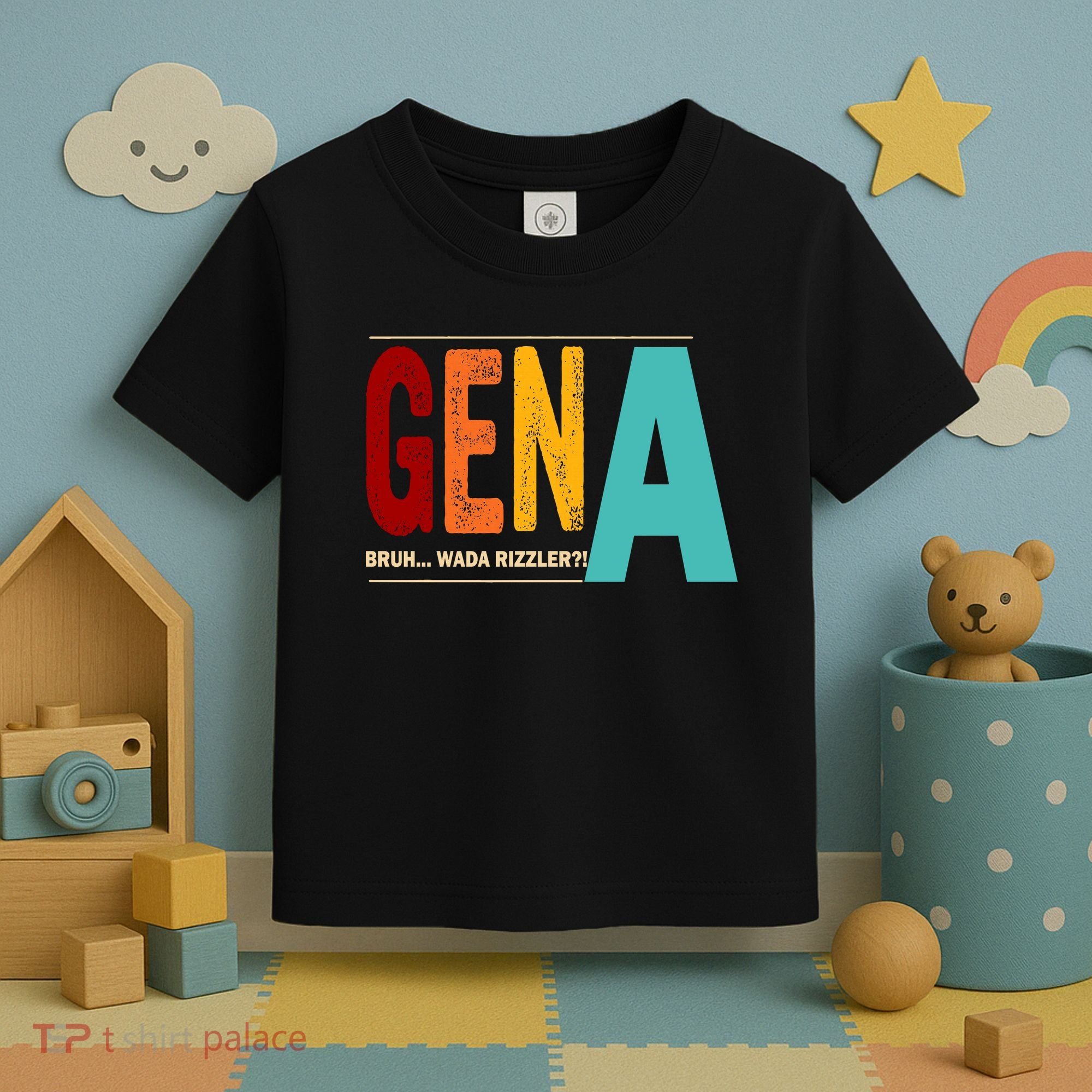 Gena Gen Bruh Wada Rizzler Toddler T-Shirt