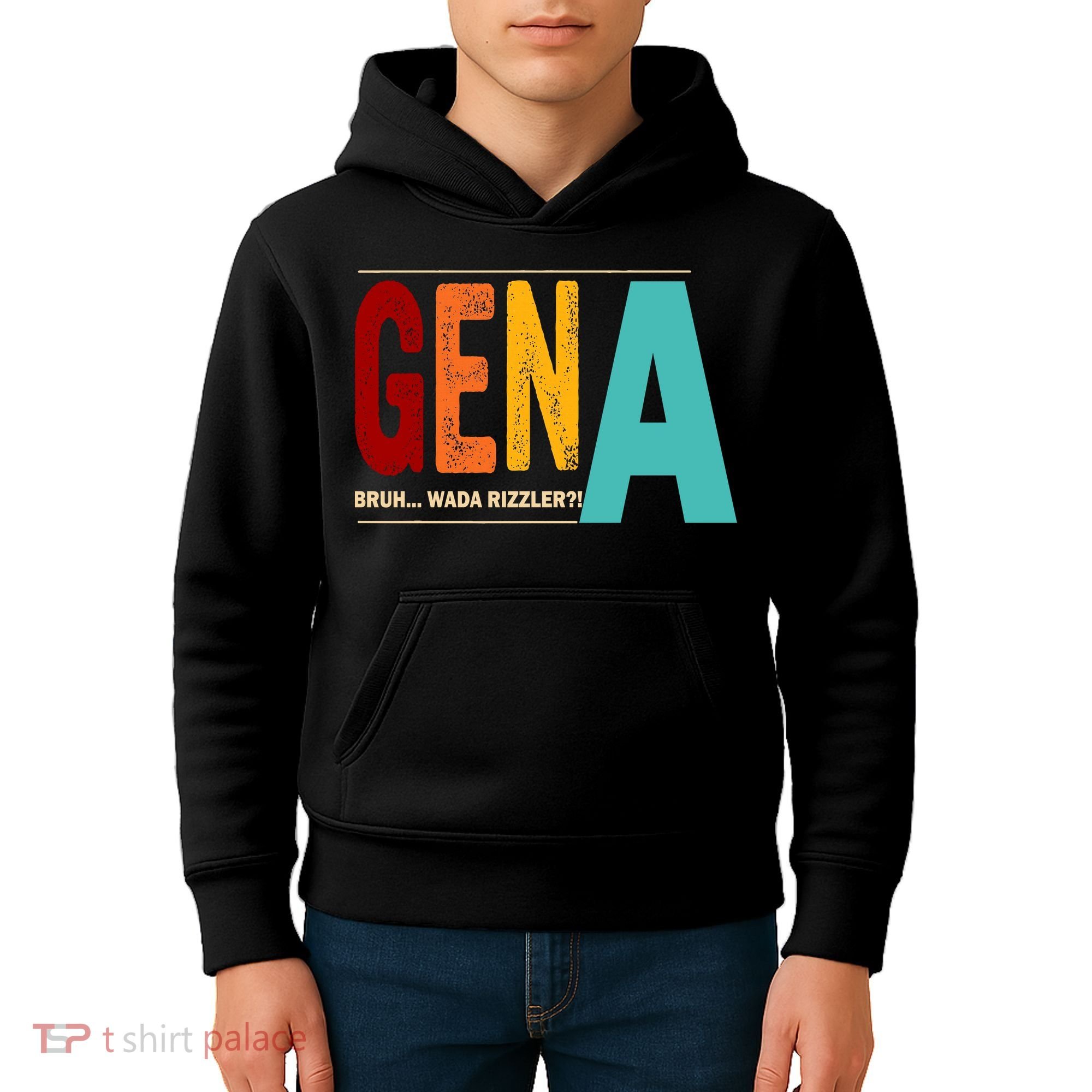Gena Gen Bruh Wada Rizzler Kids Hoodie