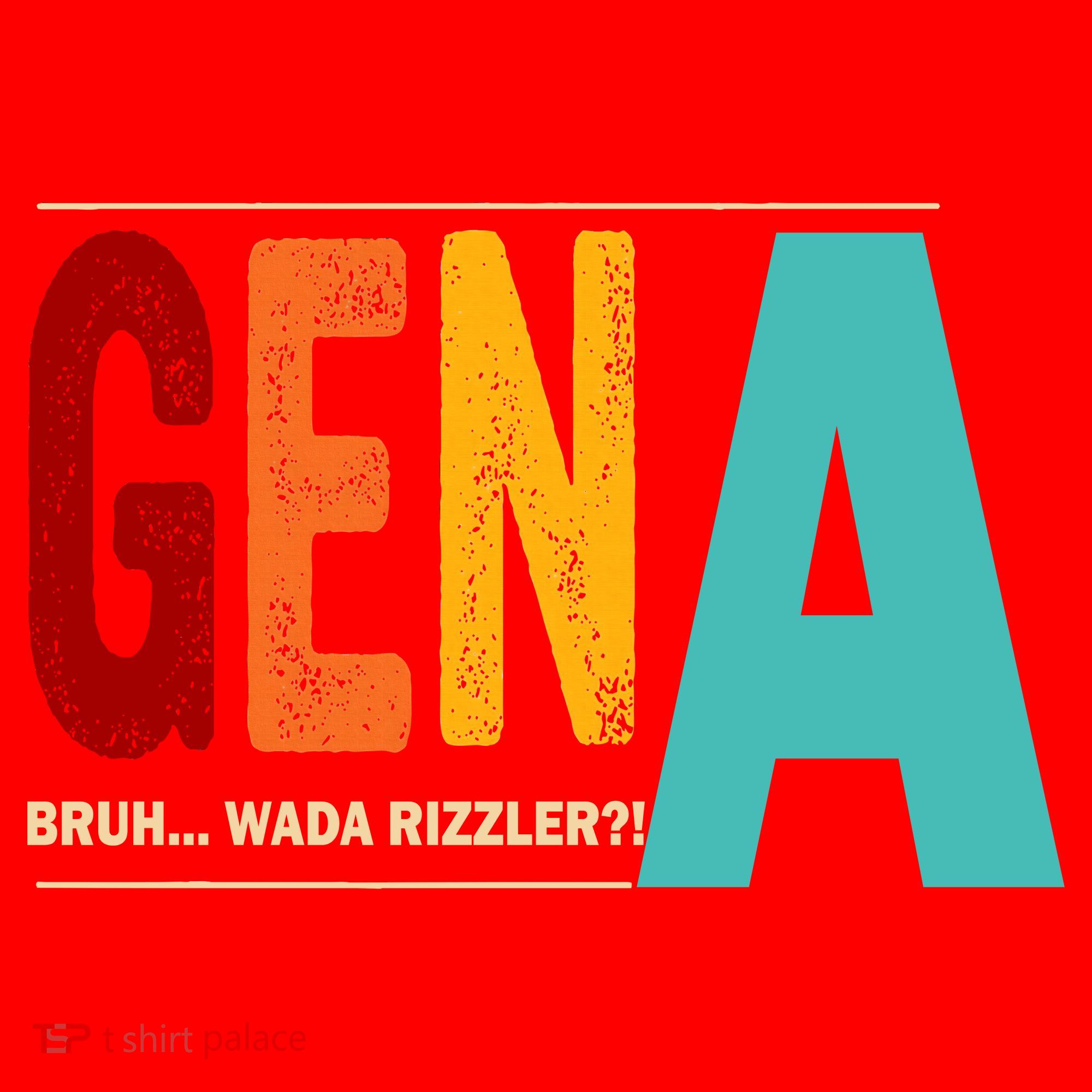 Gena Gen Bruh Wada Rizzler Santa Hat