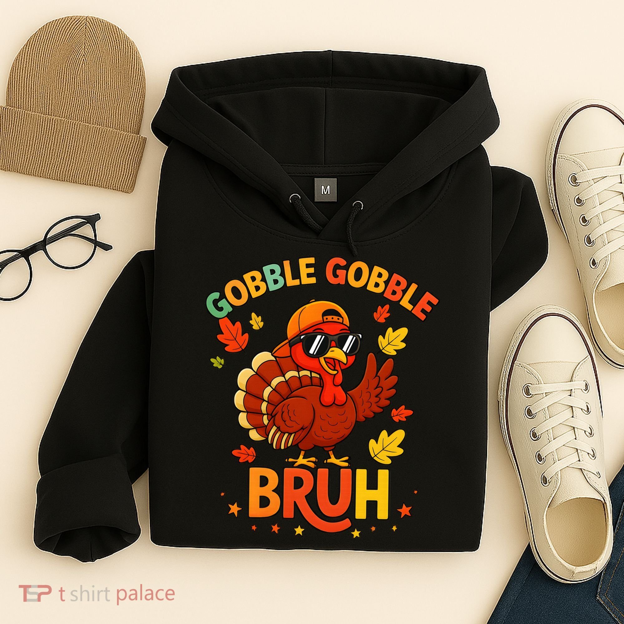 Gobble Gobble Bruh Funny Cute Thanksgiving Hoodie