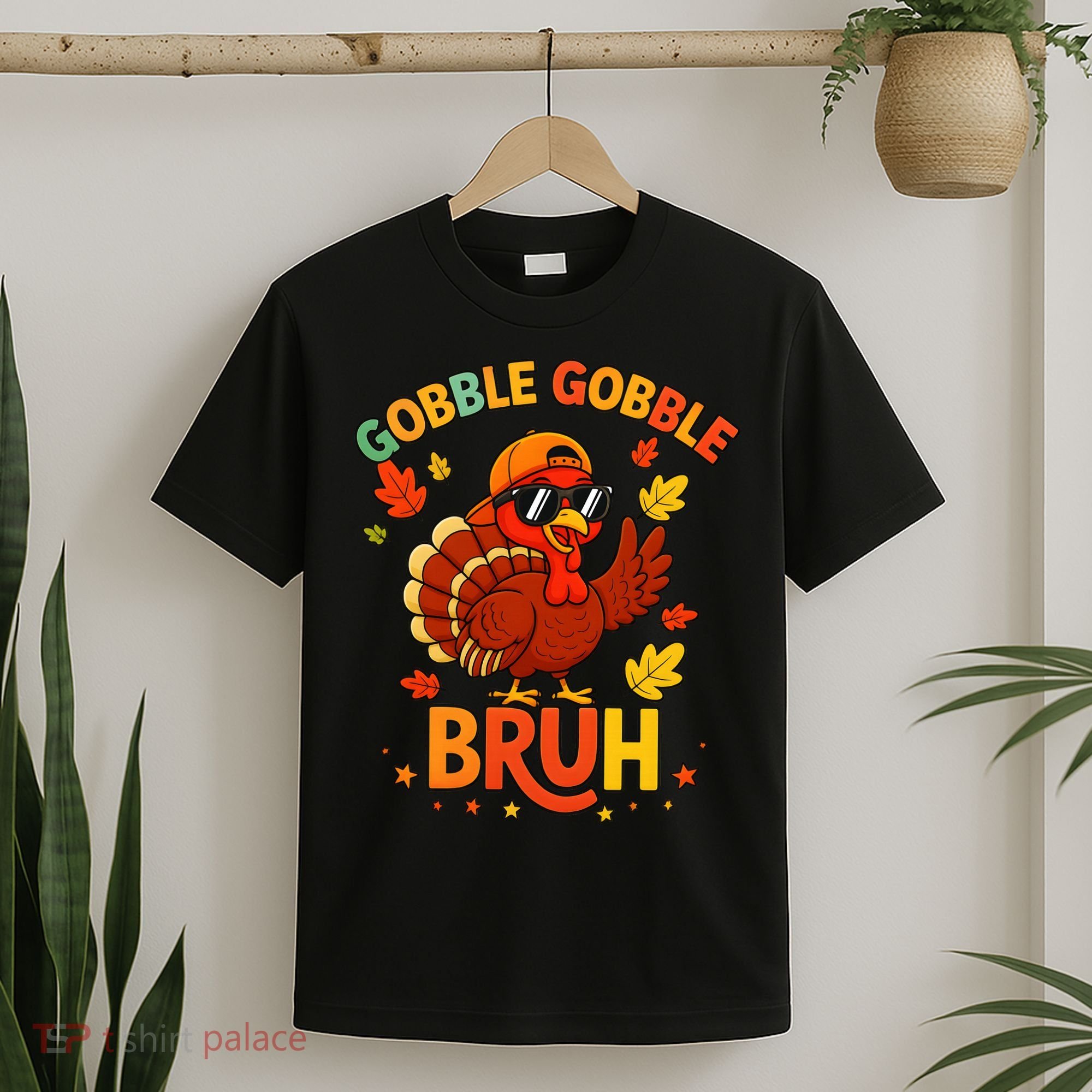 Gobble Gobble Bruh Funny Cute Thanksgiving T-Shirt