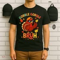 Gobble Gobble Bruh Funny Cute Thanksgiving T-Shirt thumb 6