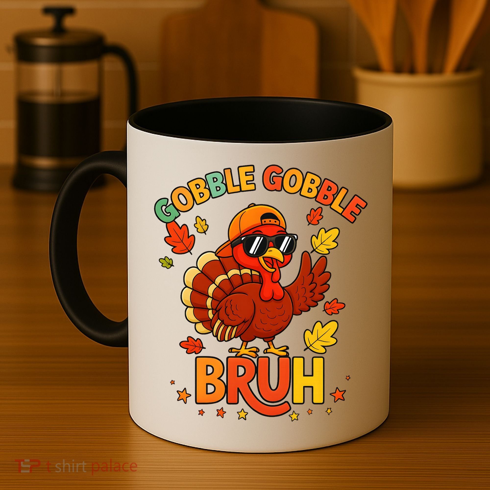 Gobble Gobble Bruh Funny Cute Thanksgiving Coffee Mug