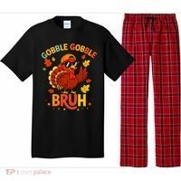 Gobble Gobble Bruh Funny Cute Thanksgiving Pajama Set thumb 0