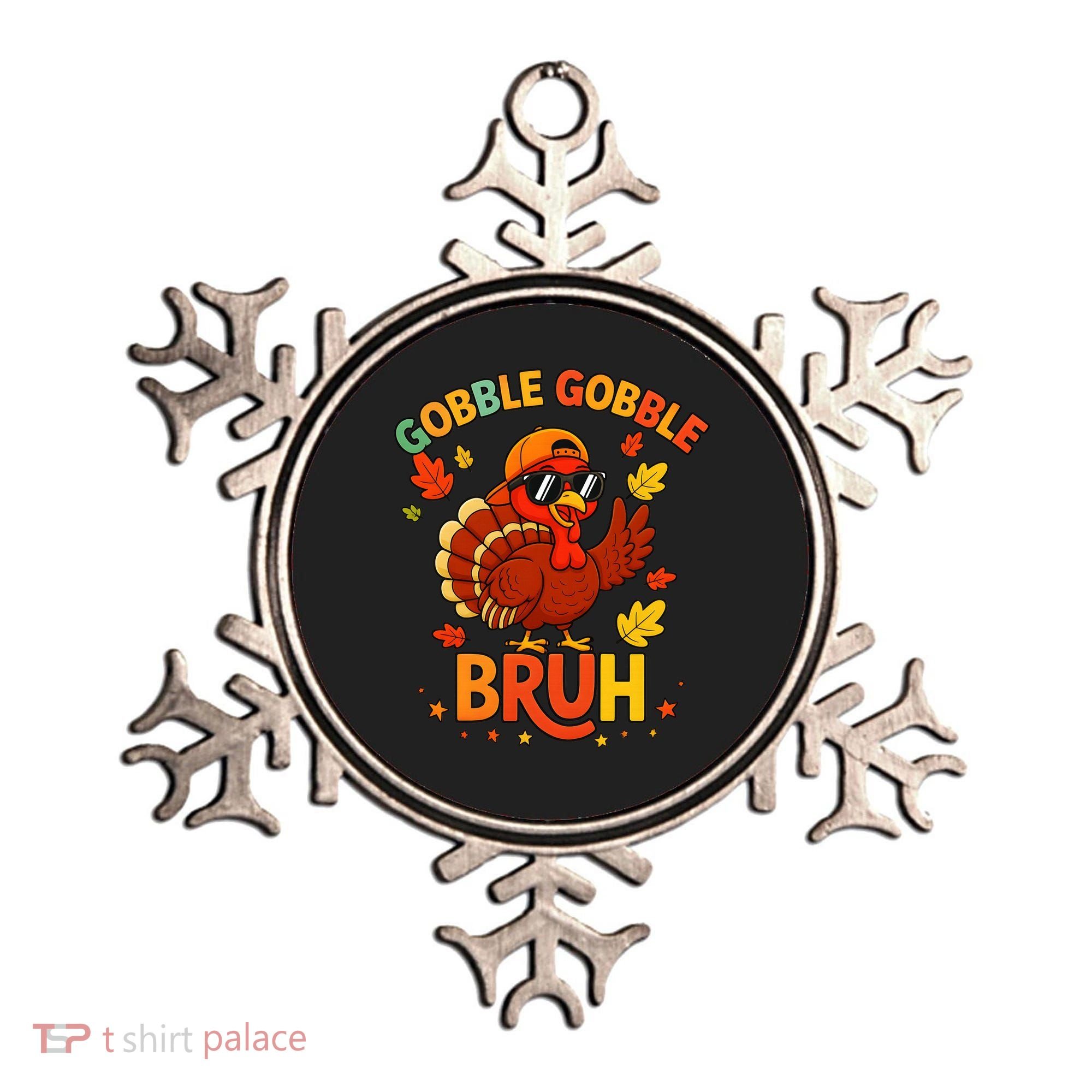 Gobble Gobble Bruh Funny Cute Thanksgiving Ornament