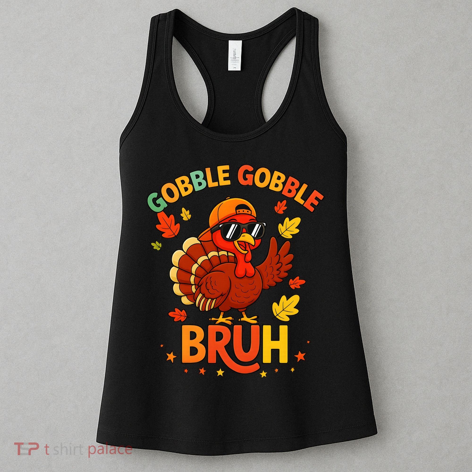 Gobble Gobble Bruh Funny Cute Thanksgiving Women's Tank Top