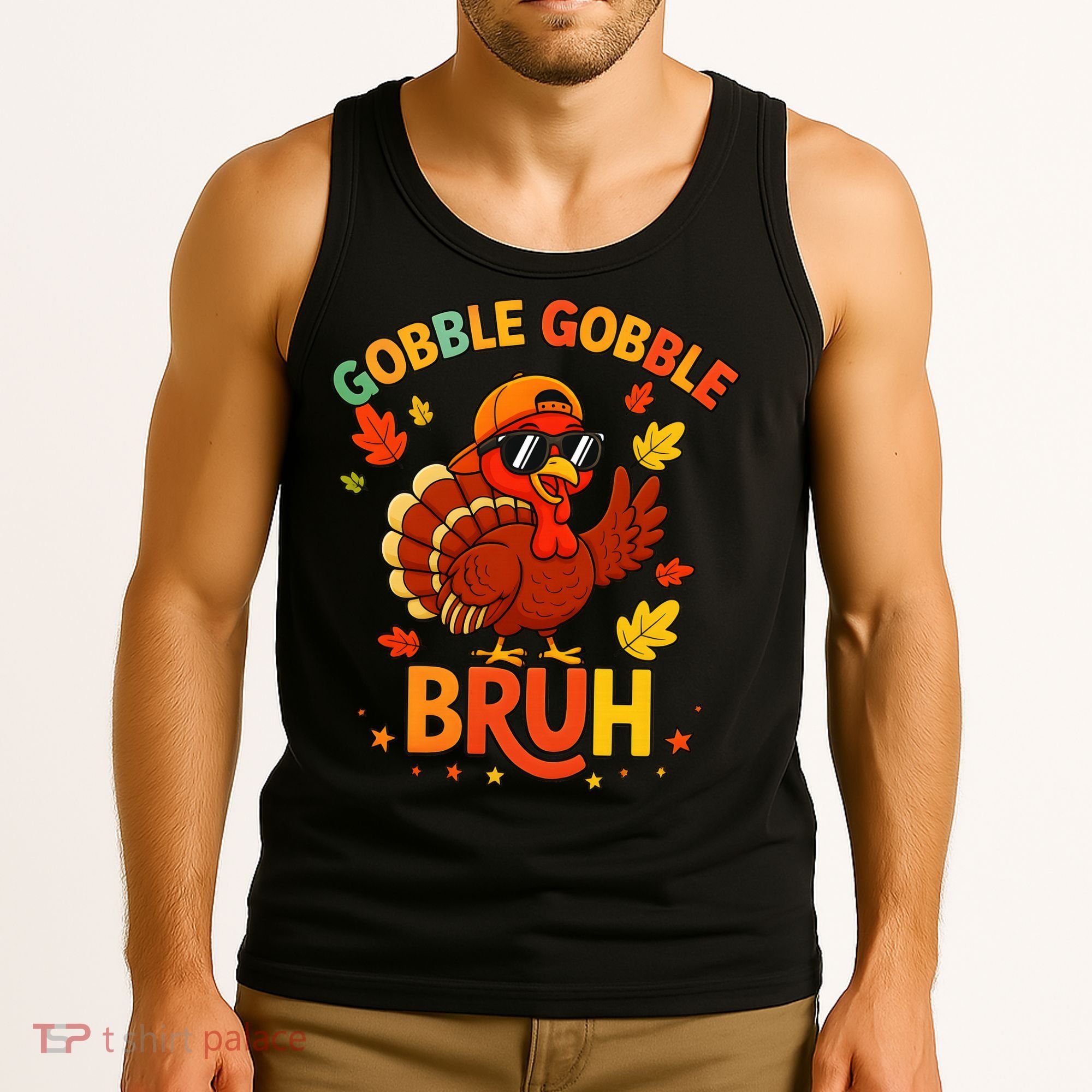 Gobble Gobble Bruh Funny Cute Thanksgiving Tank Top