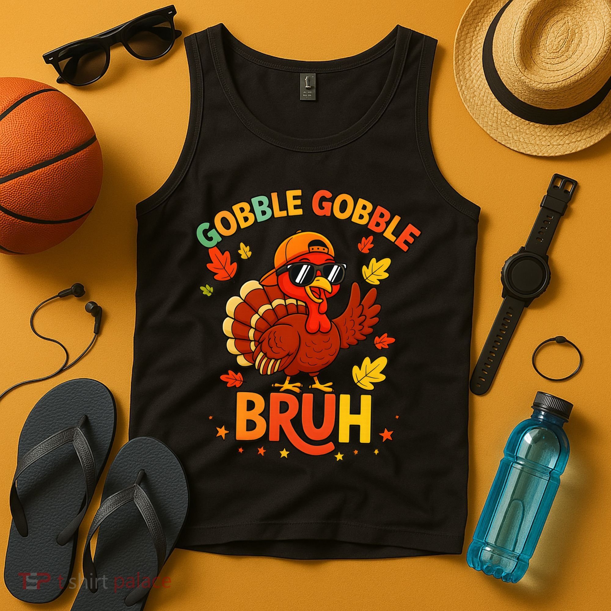 Gobble Gobble Bruh Funny Cute Thanksgiving Tank Top