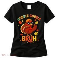 Gobble Gobble Bruh Funny Cute Thanksgiving Women's T-Shirt thumb 0