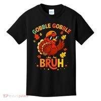 Gobble Gobble Bruh Funny Cute Thanksgiving Kids T-Shirt thumb 0